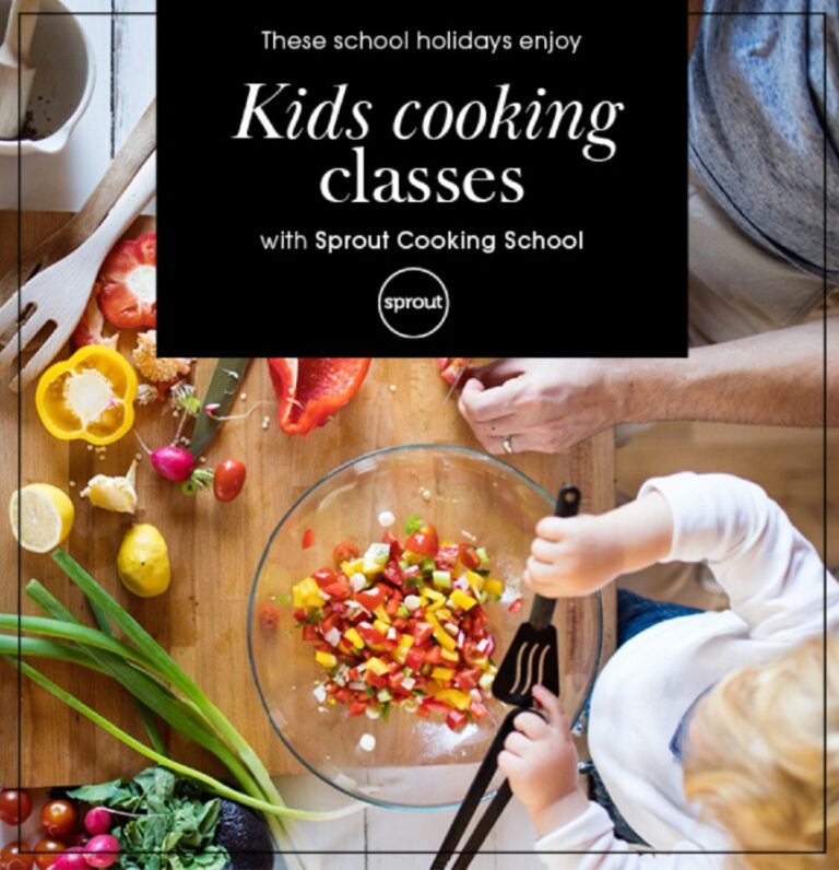 Join Sprout for kids cooking classes these school holidays at Burnside