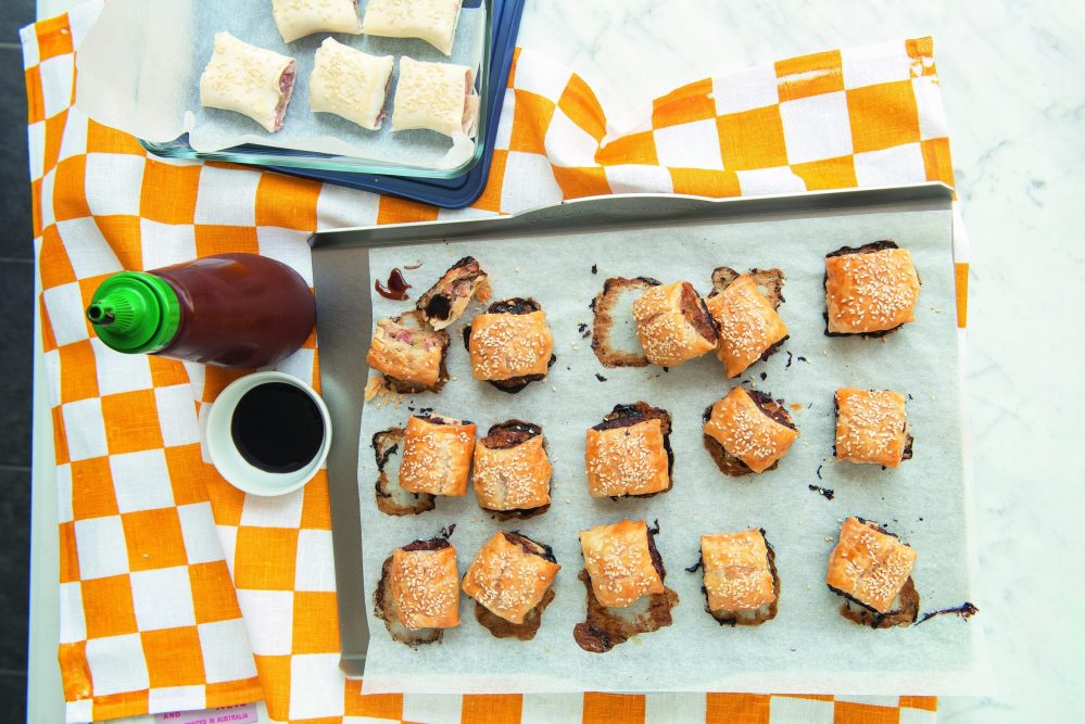 Pork and caramelised onion sausage rolls