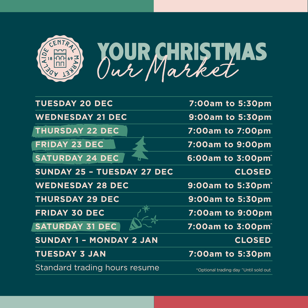 Christmas Adelaide Central Market trading hours