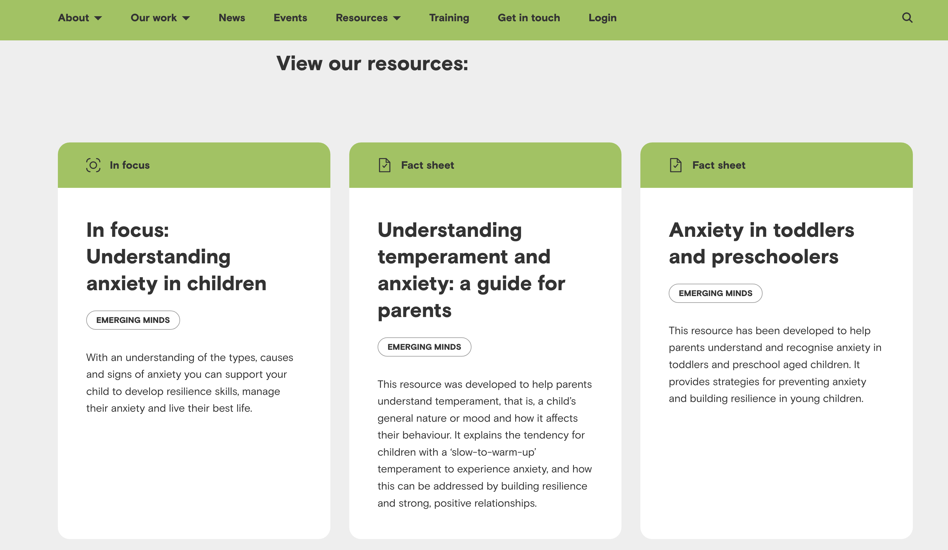 Emerging minds free resources for families