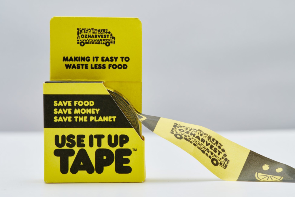 A box sealed with tape labeled "Use It Up," suggesting a message of resourcefulness and sustainability.