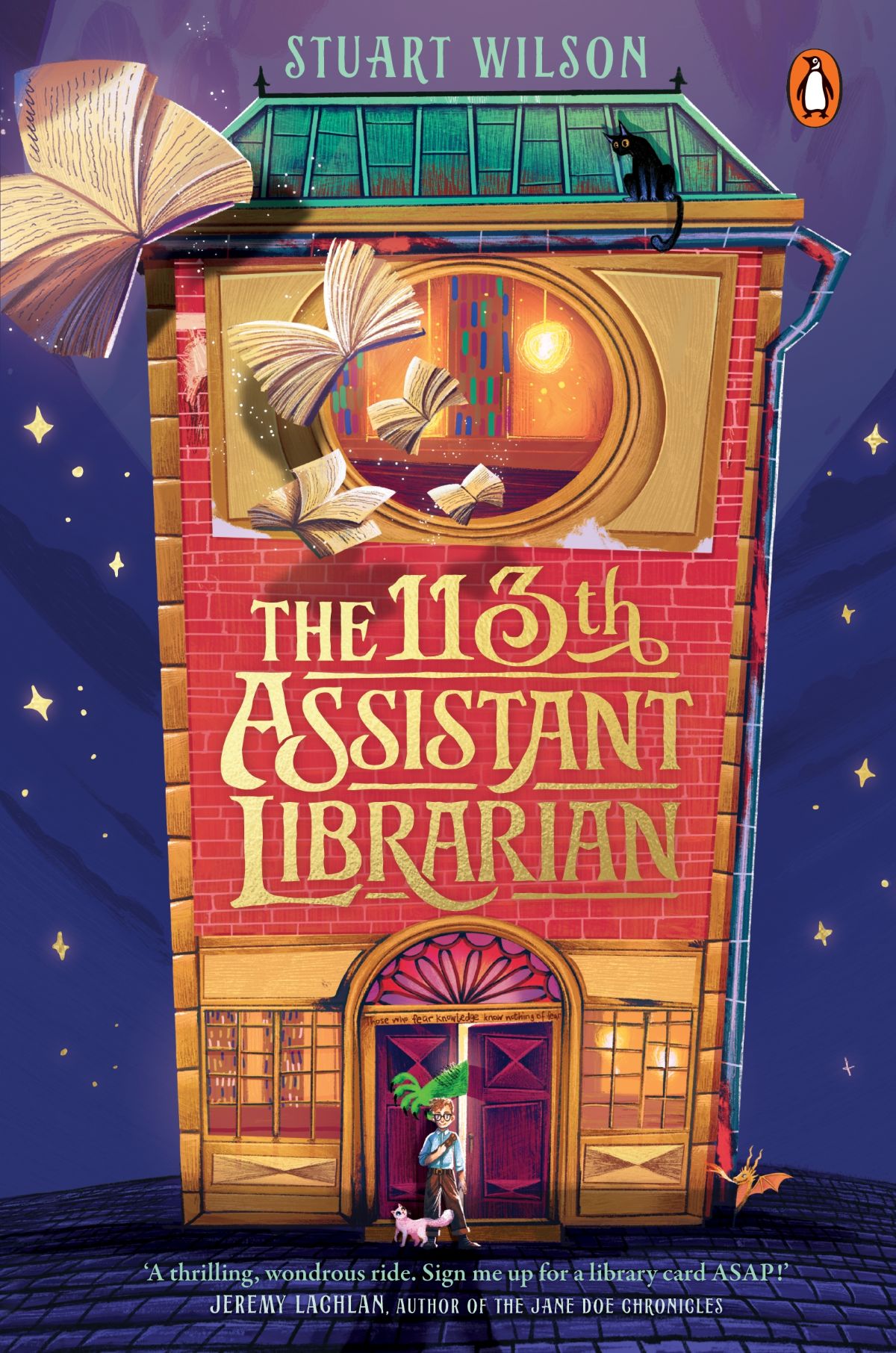 A whimsical illustration of the 13th assistant librarian, showcasing unique features and a playful atmosphere.