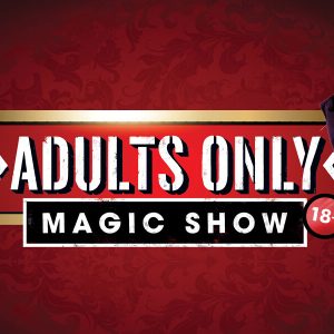 A captivating adult magic show featuring illusions and tricks designed for a mature audience, set in an intimate venue.