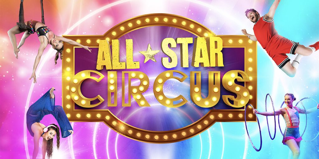 Colorful logo featuring a circus theme with stars, representing the All Star Circus brand.