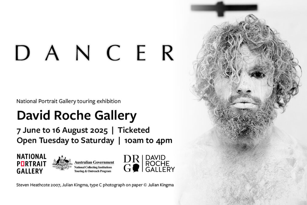 Dancers performing at the David Roche Gallery during an exhibition, showcasing movement and artistry in a vibrant setting.