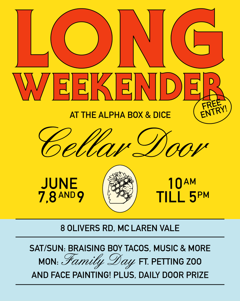 Long weekend flyer featuring vibrant graphics and event details for upcoming activities and promotions.