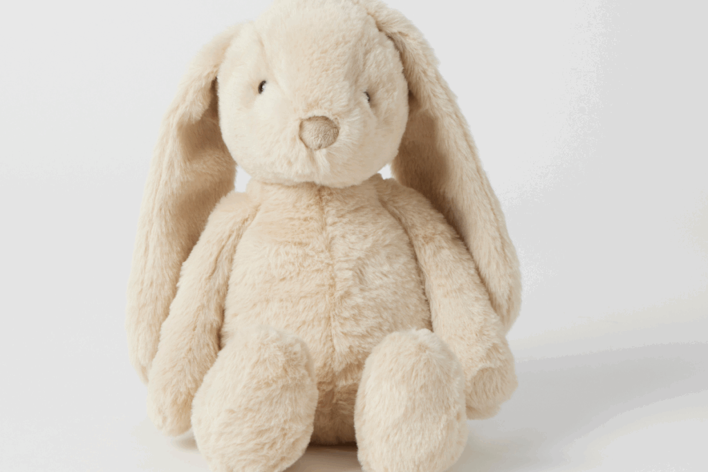 Beige Jiggle & Giggle plush bunny.