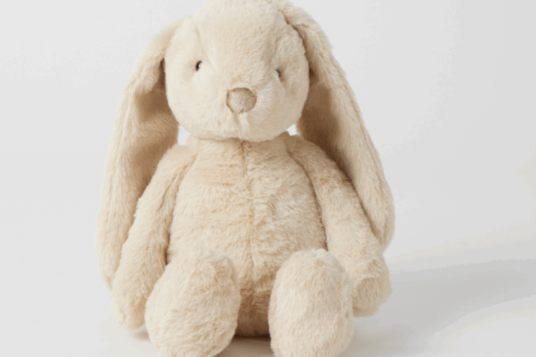 Beige Jiggle & Giggle plush bunny.
