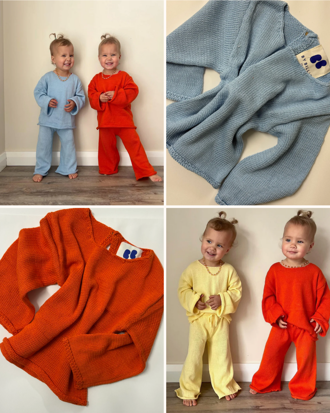 A collage of four images featuring children in bright, colorful outfits, each displaying happiness and energy.