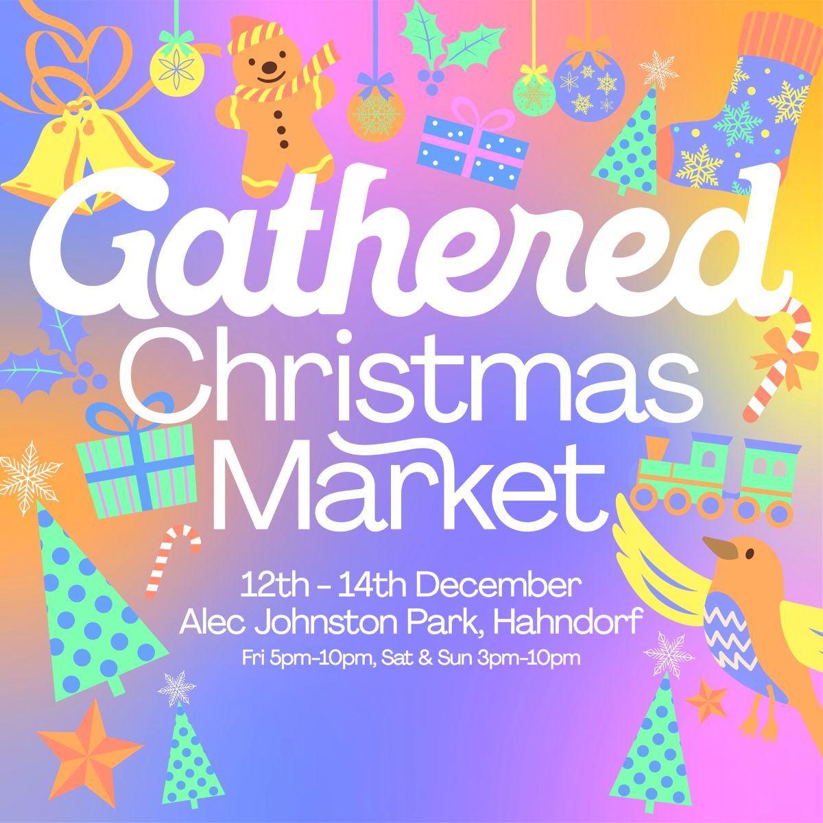 Gathered Christmas Market promo flyer.