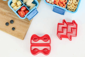 Colorful sandwich cutters.