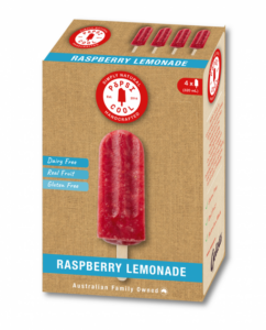 Colourful ice lolly boxes featuring vibrant fresh ingredients with organic appeal.