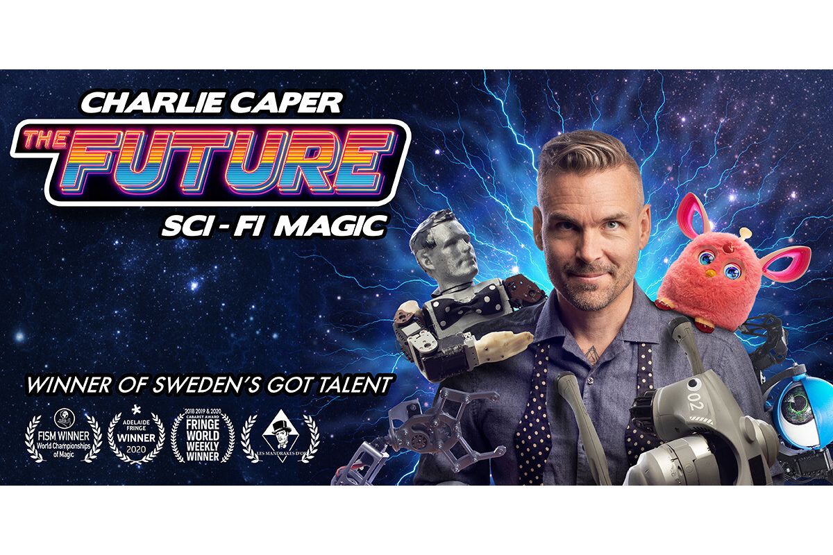 Adelaide Fringe poster for Charlie Caper - The Future.