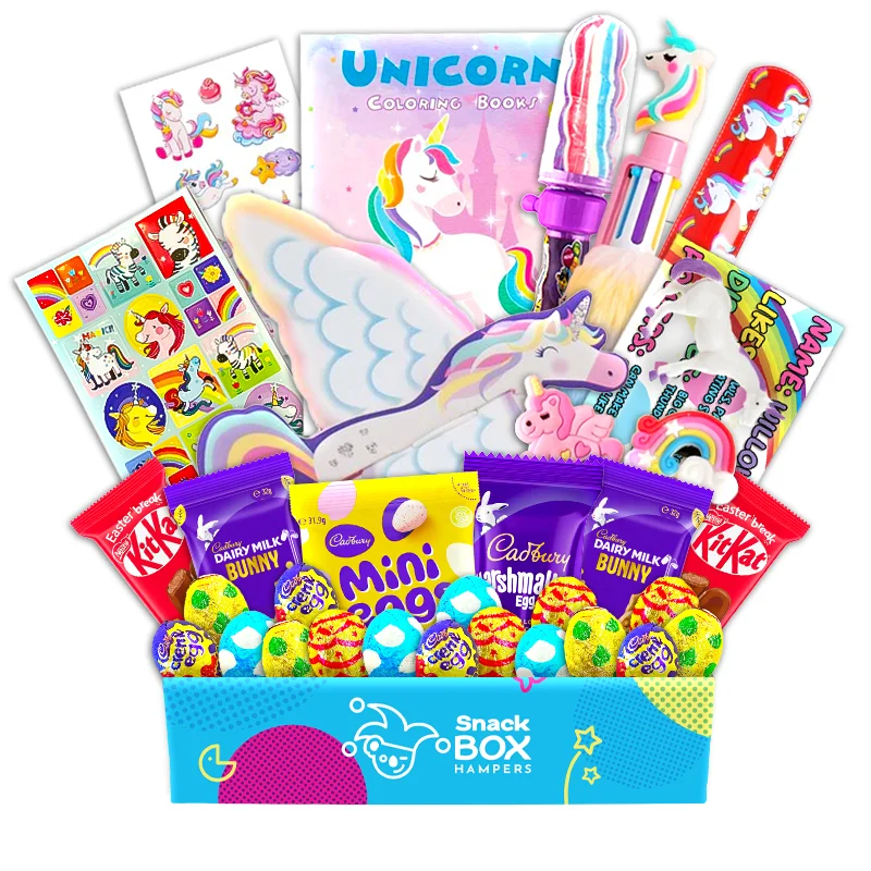 snack box unicorn easter basket