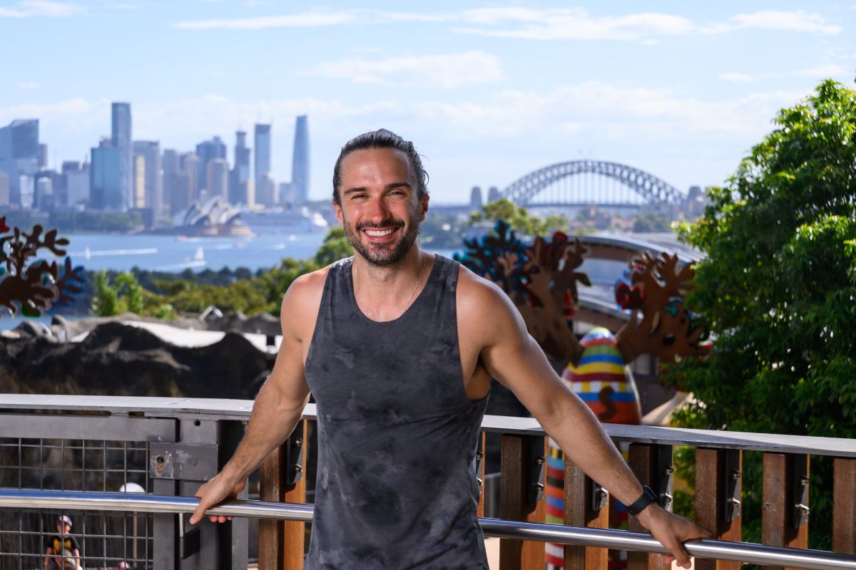 Joe Wicks on a balcony in Sydney, Australia.