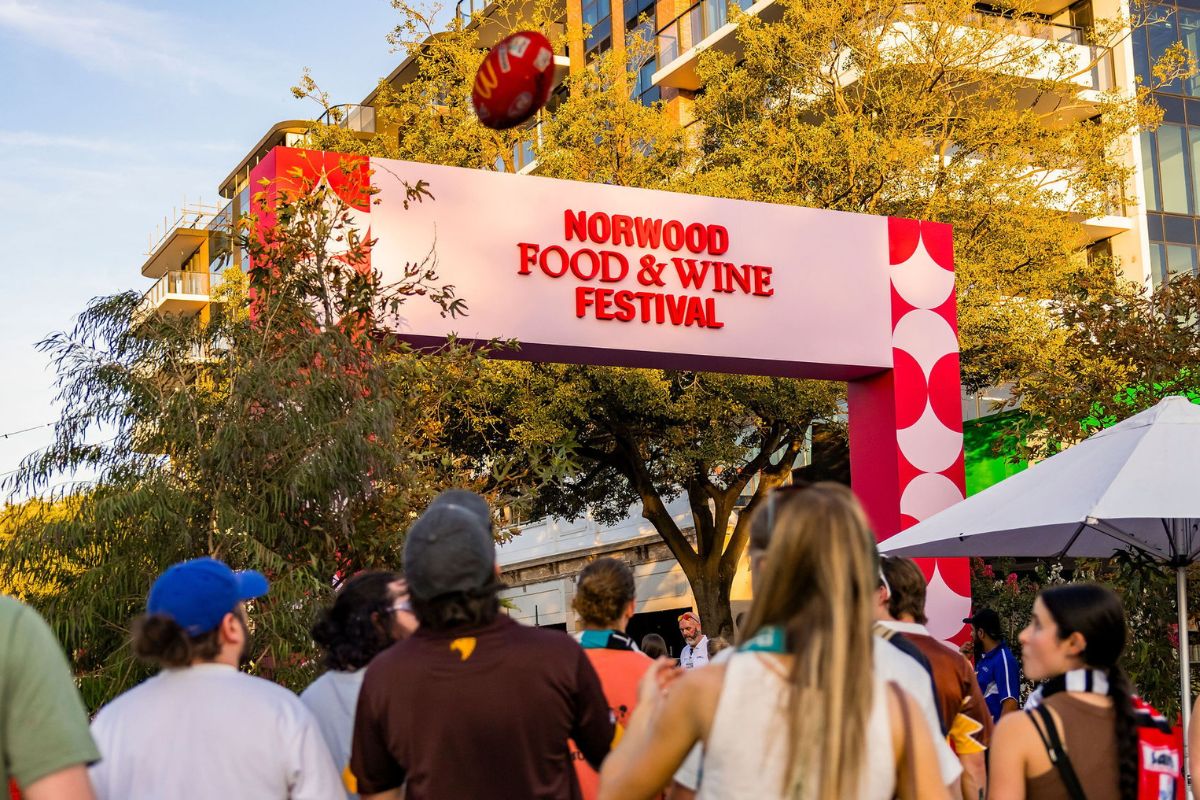 Norwood Food & Wine entrance - Gather Round Football Adelaide, South Australia