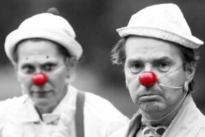poster for Piip and Tuut at Concert - Adelaide Fringe 2026. Two clowns with red nose and white hats.