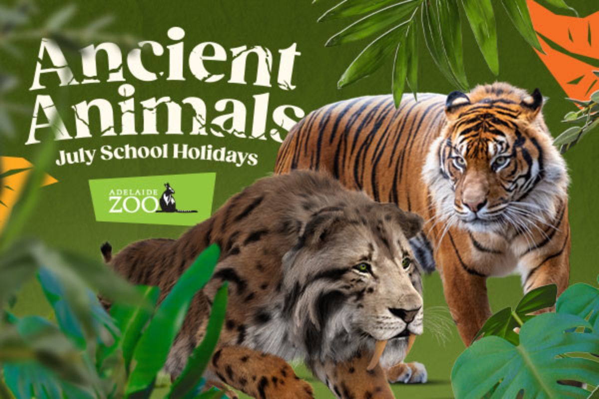 Adelaide Zoo Ancient Animals Winter School Holidays promotion.