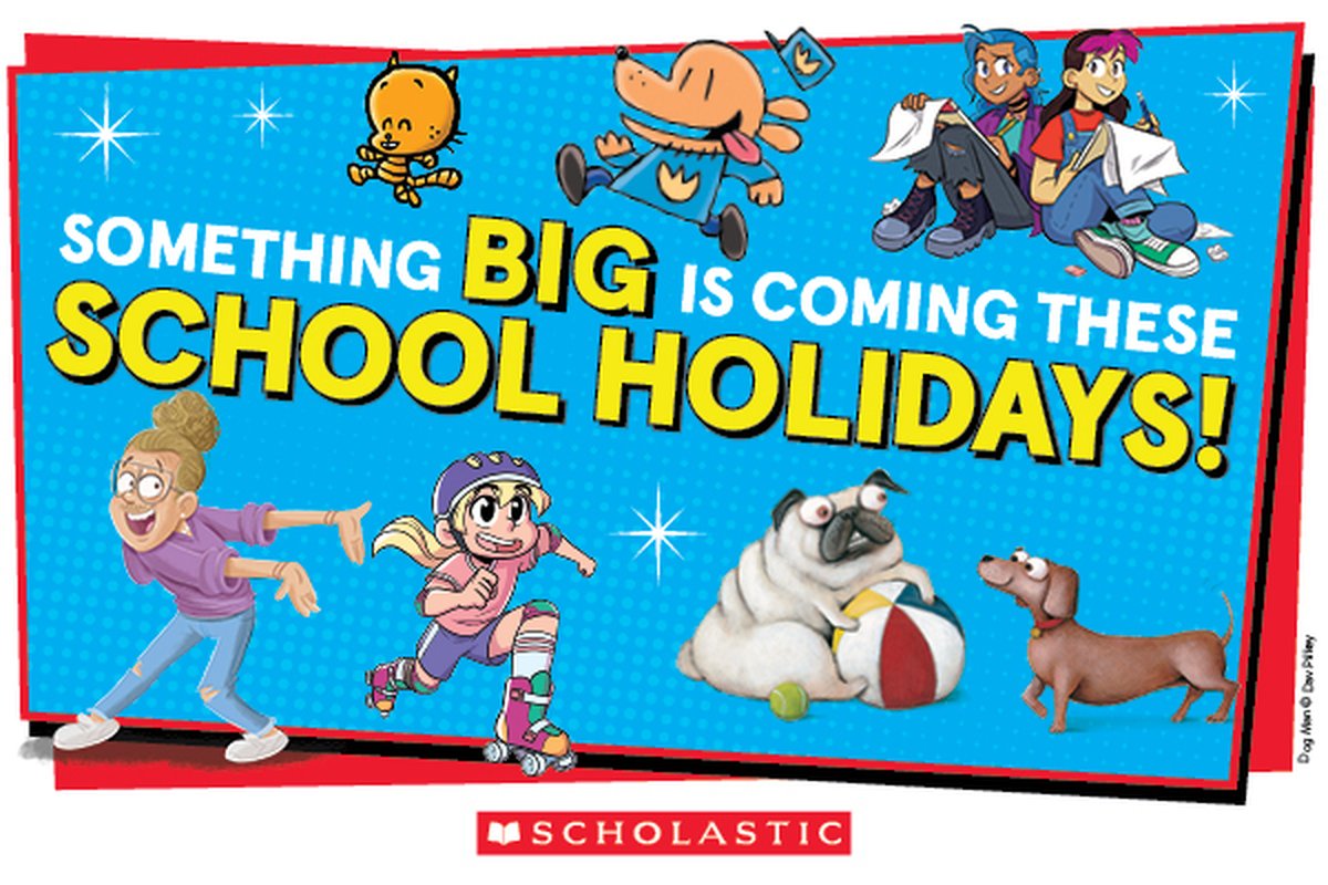 Scholastic Autumn Holidays Book Fair poster.