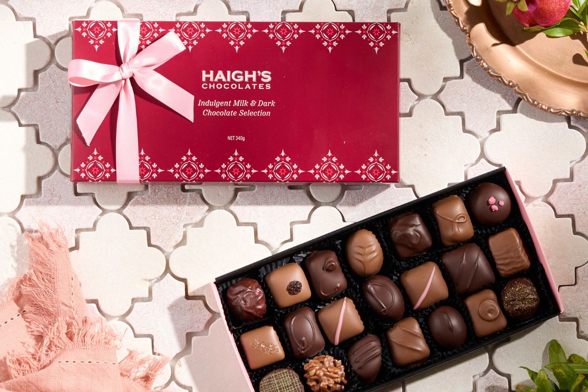 Haigh's Chocolate Mother's Day gift box.