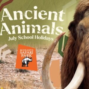 Monarto Zoo Ancient Animals Winter School Holidays promotion.