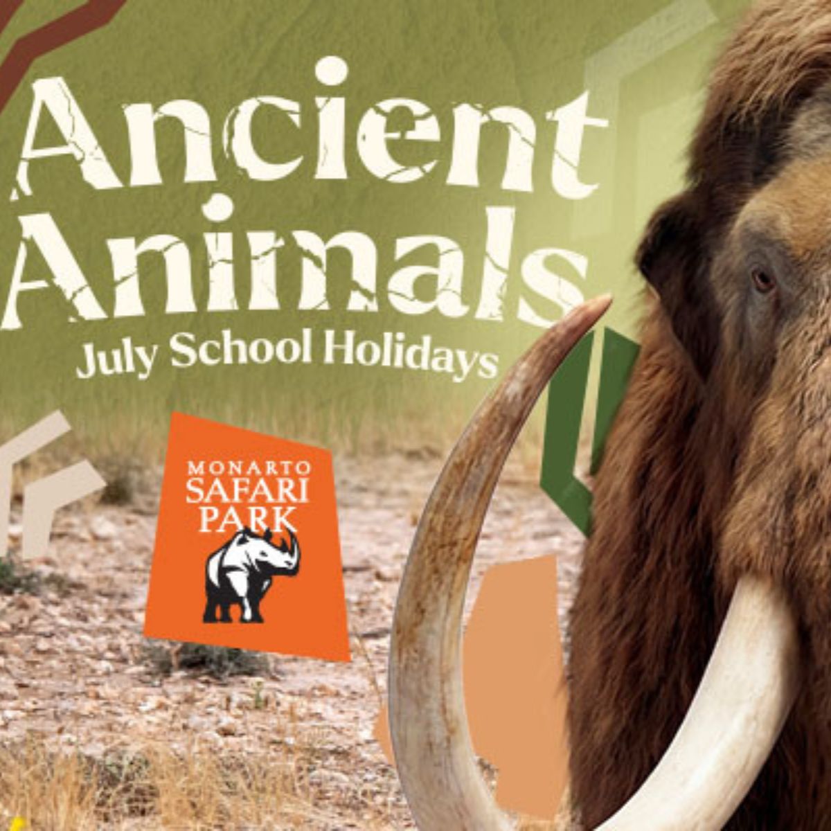 Monarto Zoo Ancient Animals Winter School Holidays promotion.