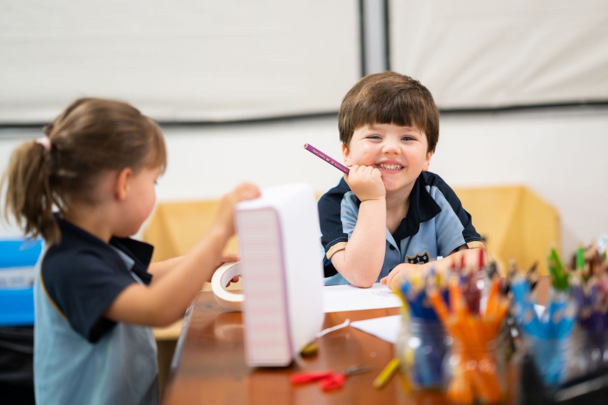 Walford School, Adelaide. Early Learning Centre aged children enjoying class activities.