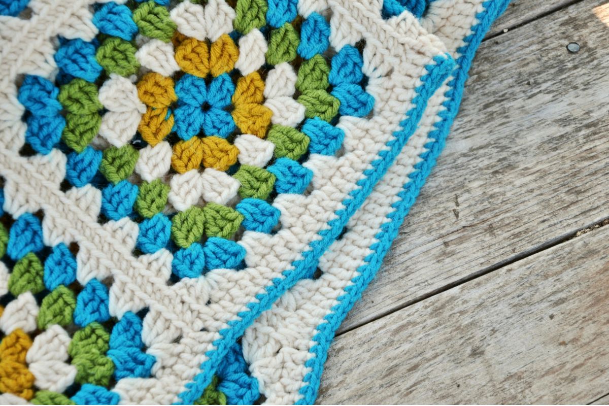 Crochet blanket.