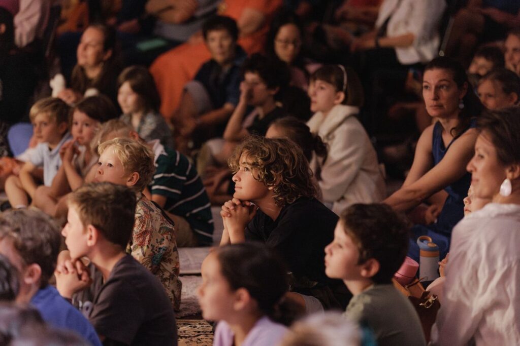 Children and parents sit rapt with attention during an Adelaide Symphony Orchestra family concert
