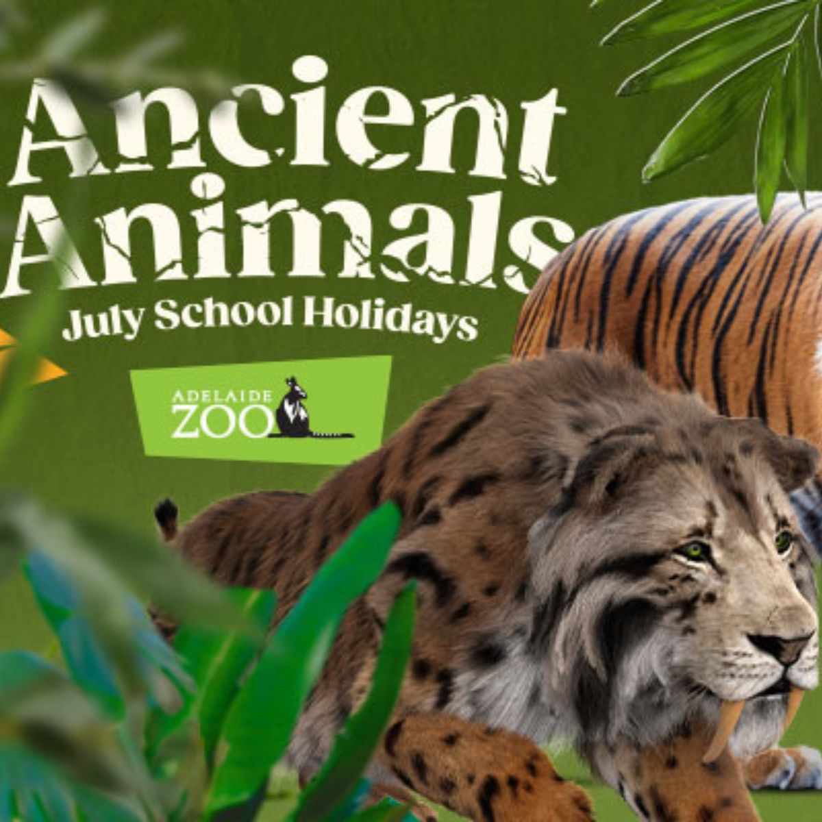 Adelaide Zoo Ancient Animals Winter School Holidays promotion.