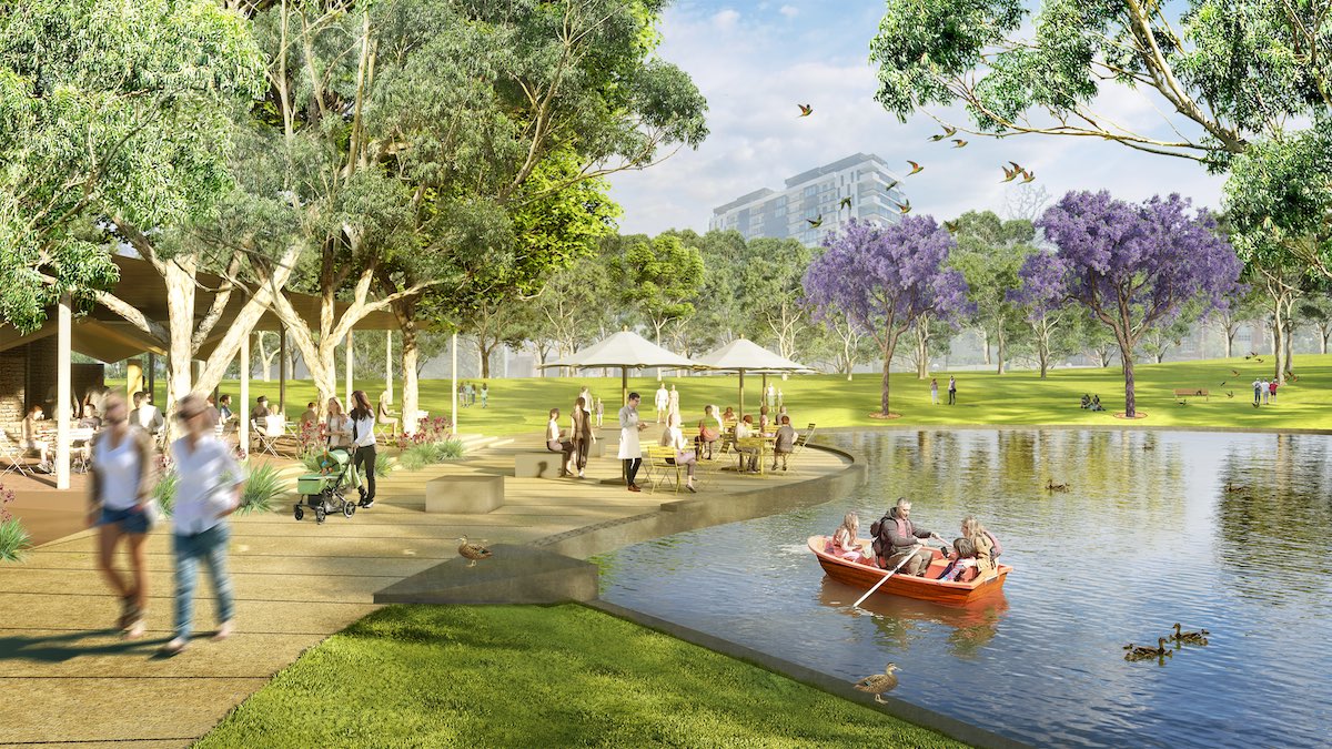 Rymill Park row boats