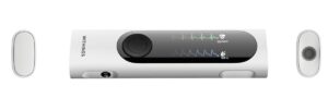 Withings Beamo 4-in-1 MultiScan device showing heart rate and health readings