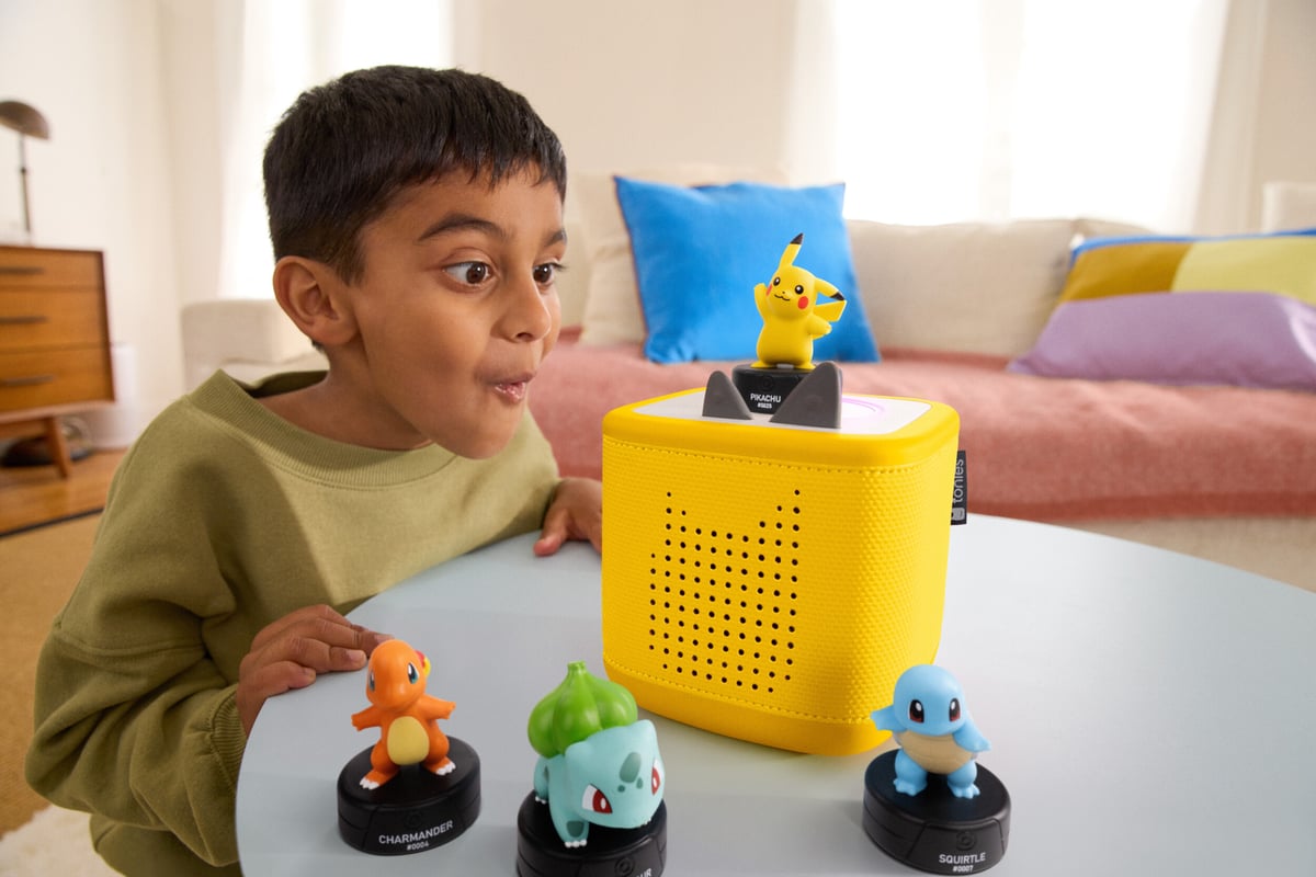 Pikachu Toniebox 2 in a child's living room setting