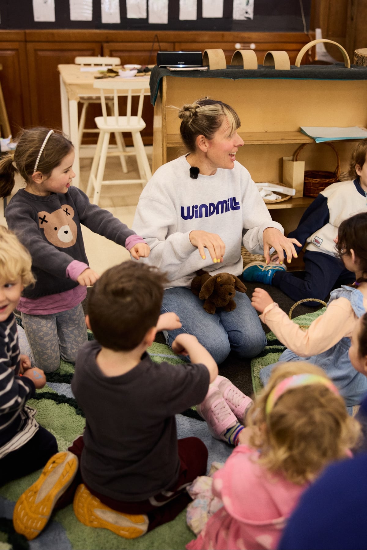 Toddlers participating in creative workshop imagining Valerie's island adventure