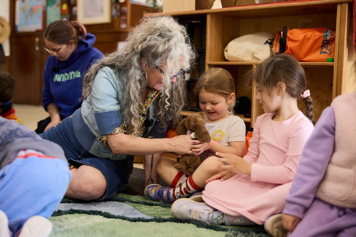 Workshop session with toddlers exploring Valerie's story at Windmill Theatre