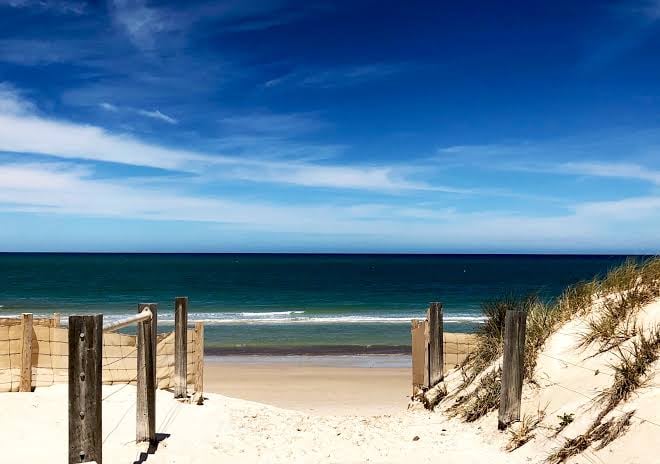 Sandy shoreline at West Beach